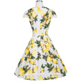 Belle Poque 1950 Retro Vintage Cap Sleeve A-Line Floral Flare Party Dress BP000239-2